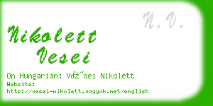 nikolett vesei business card